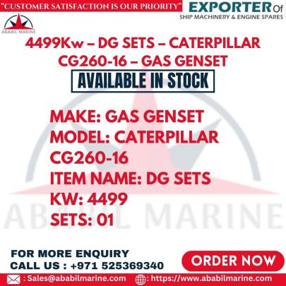 4499Kw – DG SETS – CATERPILLAR CG260-16 – GAS GENSET
