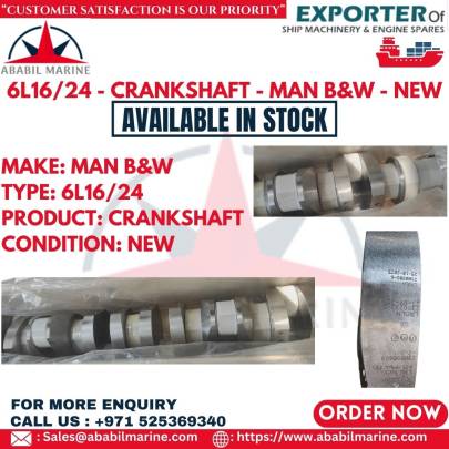 6L16/24 - CRANKSHAFT - MAN B&W - NEW