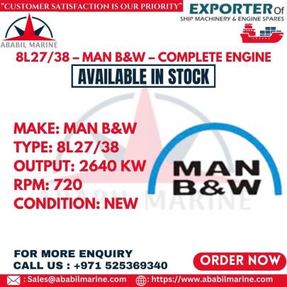 8L27/38 – MAN B&W – COMPLETE ENGINE