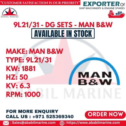 9L21/31 - DG SETS - MAN B&W