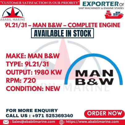 9L21/31 – MAN B&W – COMPLETE ENGINE