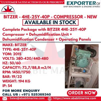 BITZER - 4HE-25Y-40P - COMPRESSOR - NEW 