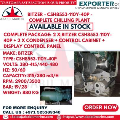 BITZER - CSH8553-110Y-40P - COMPLETE CHILLING PLANT 