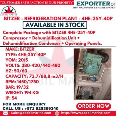 BITZER - REFRIGERATION PLANT - 4HE-25Y-40P