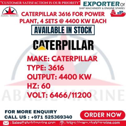 CATERPILLAR 3616 FOR POWER PLANT, 4 SETS @ 4400 KW EACH