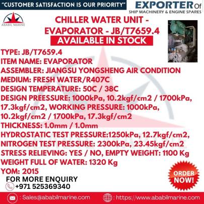 CHILLER WATER UNIT - EVAPORATOR - JB/T7659.4