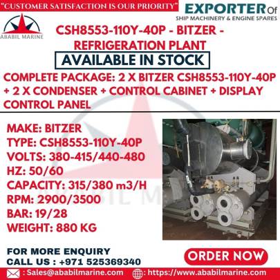 CSH8553-110Y-40P - BITZER - REFRIGERATION PLANT