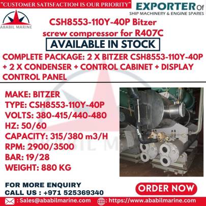 CSH8553-110Y-40P Bitzer screw compressor for R407C
