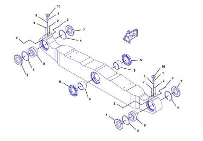 Caterpillar D8R II / D8R Tractor Equalizer Bar Assembly