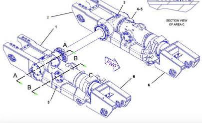 Complete truck (track frame) group for Caterpillar D8R II / D8N / D8R / D8T / D8 Track-Type Tractor