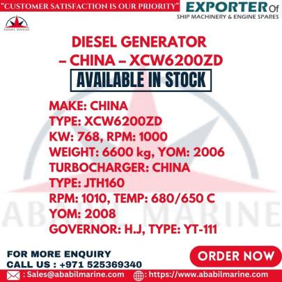 DIESEL GENERATOR – CHINA – XCW6200ZD