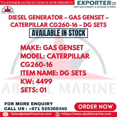 DIESEL GENERATOR – GAS GENSET – CATERPILLAR CG260-16 – DG SETS