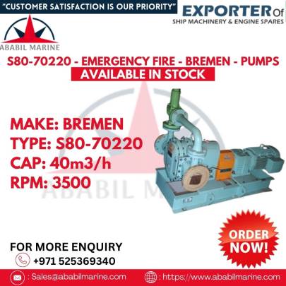 S80-70220 - EMERGENCY FIRE - BREMEN - PUMPS