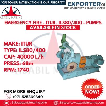 EMERGENCY FIRE - ITUR- ILS80/400 - COMPLETE RECONDITION PUMPS
