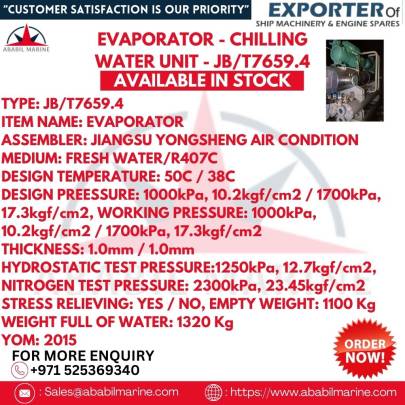 EVAPORATOR - CHILLING WATER UNIT - JB/T7659.4