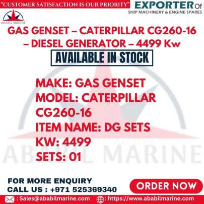 GAS GENSET – CATERPILLAR CG260-16 – DIESEL GENERATOR – 4499Kw