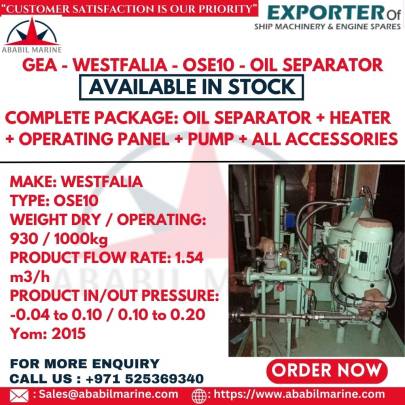 GEA - WESTFALIA - OSE10 - OIL SEPARATOR 