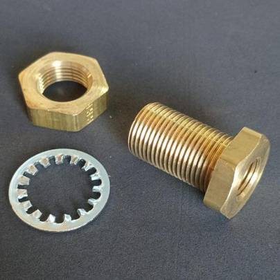 Galvanized Steel Straight Fluid Transport Adapter with NPTF Connector