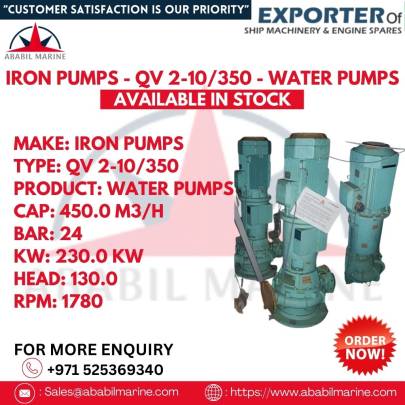 IRON PUMPS - QV 2-10/350 - WATER PUMPS
