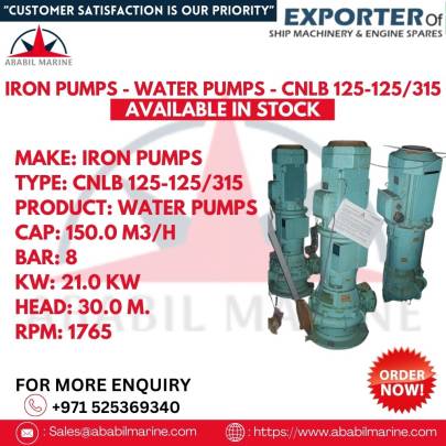 IRON PUMPS - WATER PUMPS - CNLB 125-125/315