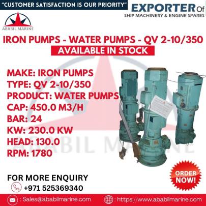 IRON PUMPS - WATER PUMPS - QV 2-10/350