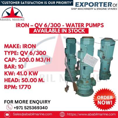 IRON – QV 6/300 - WATER PUMPS