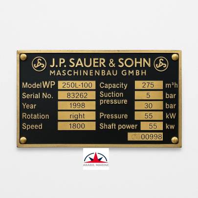 J.P. Sauer & Sohn -  250L-100 - AIR COMPRESSOR