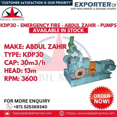 KDP30 - EMERGENCY FIRE - ABDUL ZAHIR - PUMPS