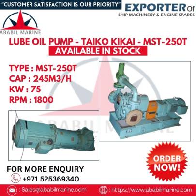 LUBE OIL PUMP - TAIKO KIKAI - MST-250T - COMPLETE PUMP