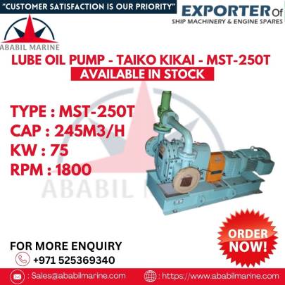 LUBE OIL PUMP - TAIKO KIKAI - MST-250T - COMPLETE PUMP