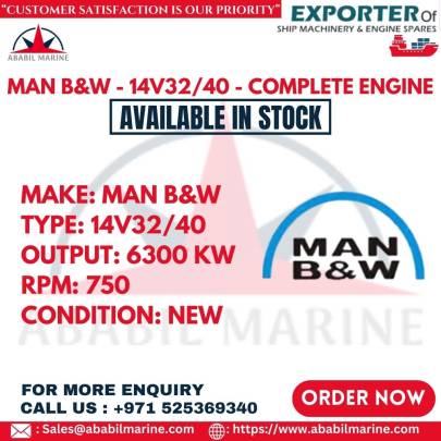 NEW PROPULSION ENGINE - MAN B&W - 14V32/40