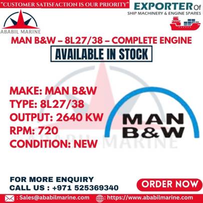 MAN B&W – 8L27/38 – COMPLETE ENGINE
