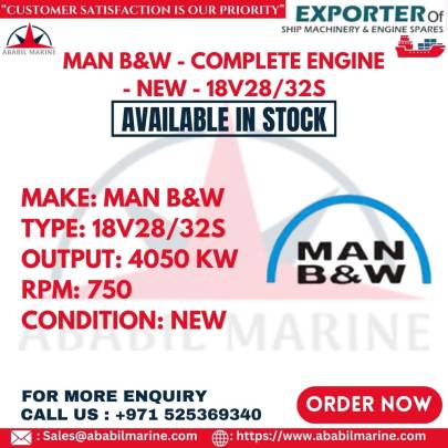 MAN B&W - COMPLETE ENGINE - NEW - 18V28/32S