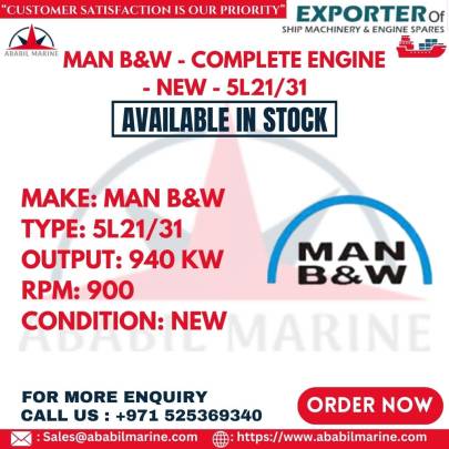 MAN B&W - COMPLETE ENGINE - NEW - 5L21/31