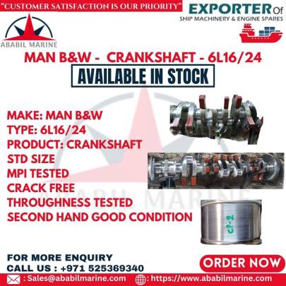 MAN B&W -  CRANKSHAFT - 6L16/24