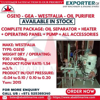 OSE10 - GEA - WESTFALIA - OIL PURIFIER