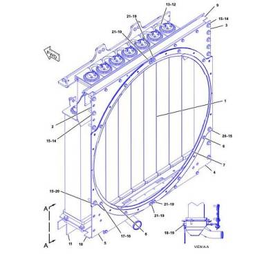 Radiator Assembly for Caterpillar D8R II / D8R Track-Type Tractor