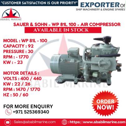 WP 81L - 100 - SAUER & SOHN - AIR COMPRESSOR .