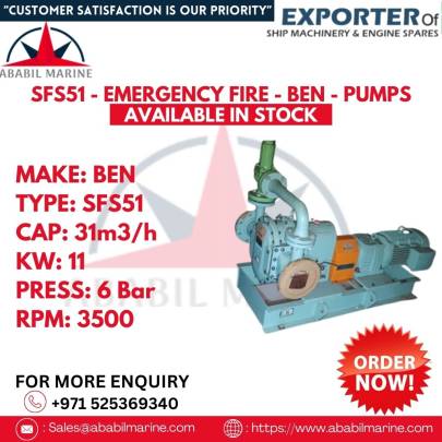 SFS51 - EMERGENCY FIRE - BEN - PUMPS
