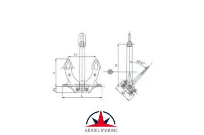 STOCKLESS - AC-14 - ANCHORS - 13350 KGS