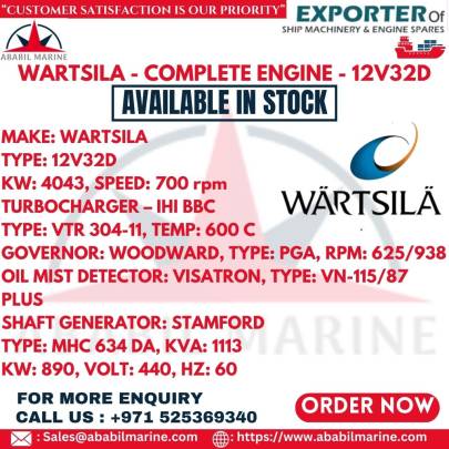 WARTSILA - COMPLETE ENGINE - 12V32D