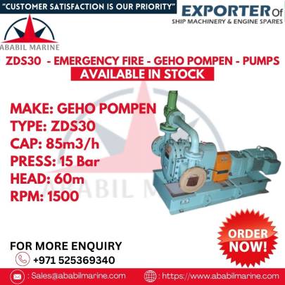 ZDS30  - EMERGENCY FIRE - GEHO POMPEN - PUMPS